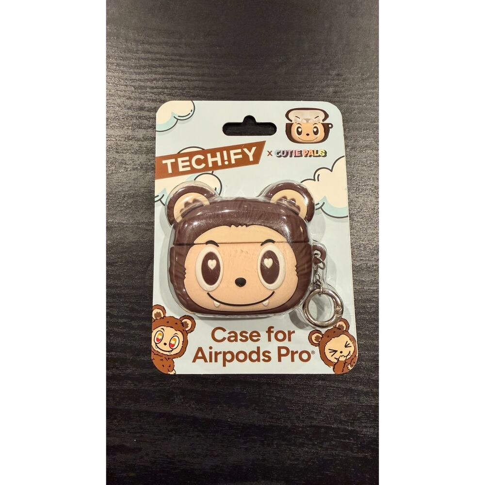 Techify Cutie Pals AirPods Pro Case - Brown Cutie NEW